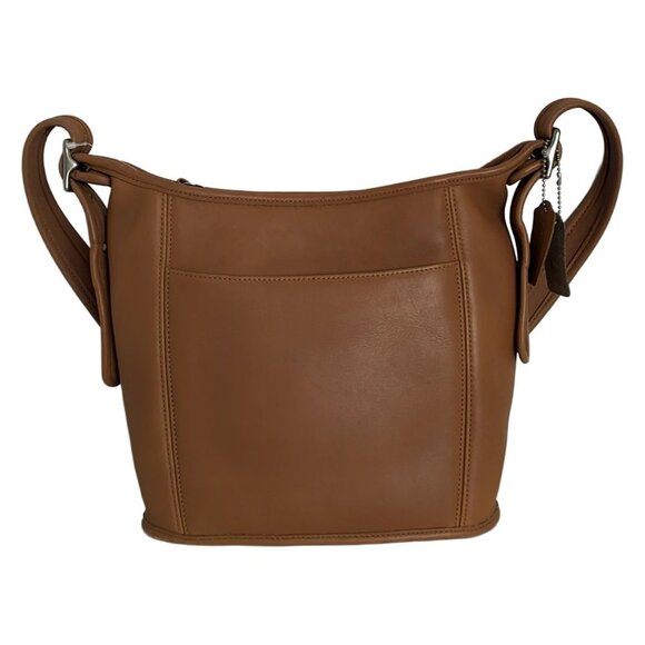 Auth COACH - 9816 Light Brown Leather Shoulder Bag - Picture 2 of 9